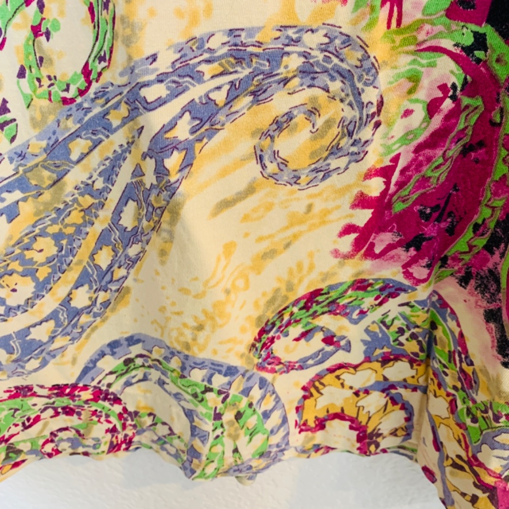 Ulla Popken Tunic Top Womens USA Size 16/18 Artsy Lagenlook Paisley Cotton - Picture 5 of 12